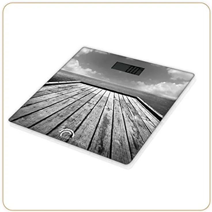 LITTLE BALANCE 8107, Elektronische Personenwaage, Design "Ponton", 180 kg/100 g