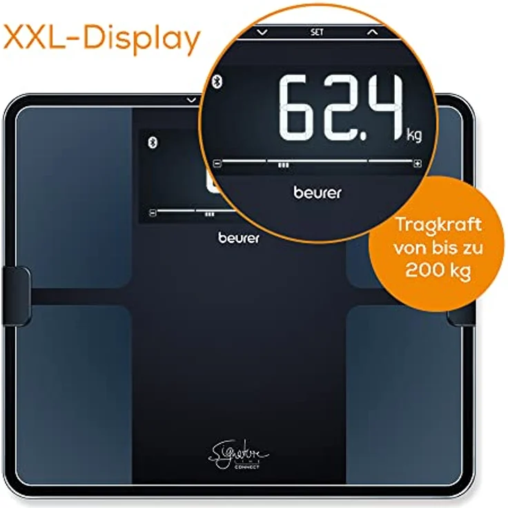 Beurer BF 915 Digitale Personenwaage Wägebereich (max.)=200kg Schwarz Mit Bluetooth – Bild 4