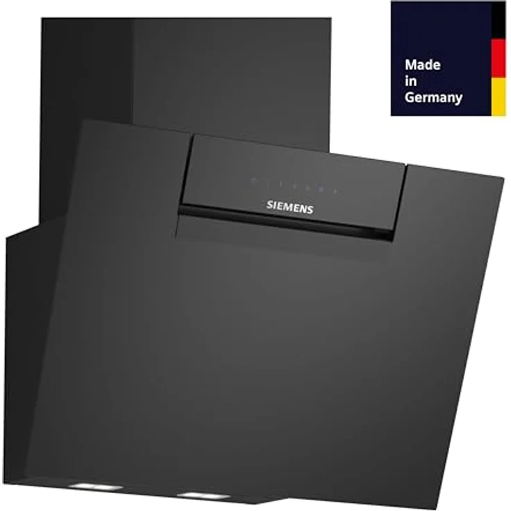 Siemens LC67KFN60 iQ300, Wandesse, 60 cm, Schwarz mit Glasschirm, cookConnect System - Wandesse und Kochfeld, touchControl, LED-Beleuchtung – Bild 2