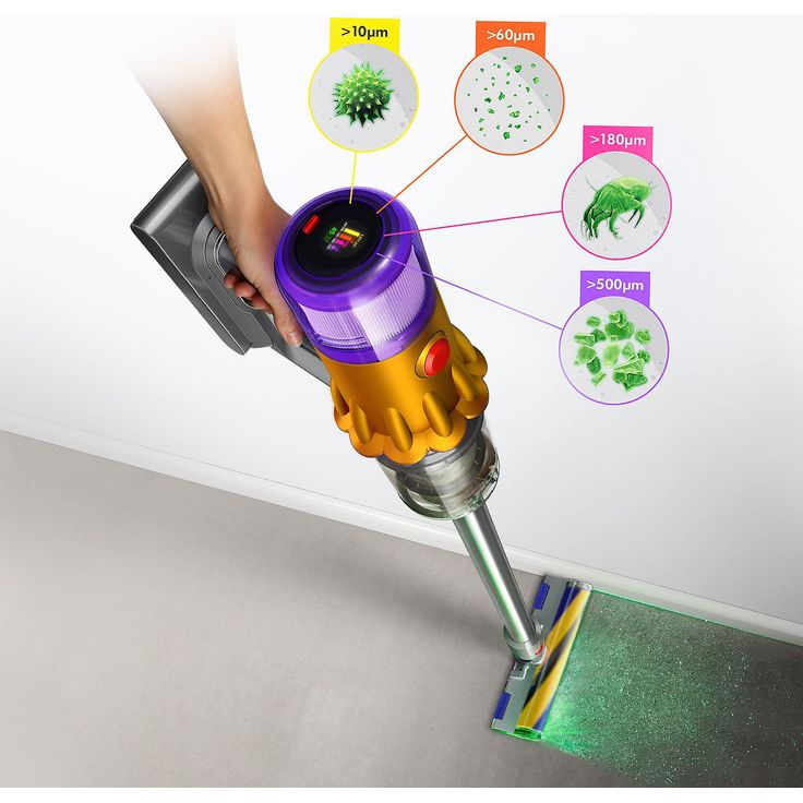 Dyson V12 Detect Slim Absolute (2023), gelb/nickel – Bild 5