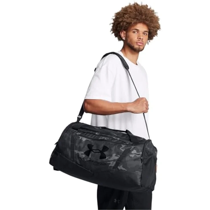 Under Armour Undeniable 5.0 Medium Duffle-Tasche, strapazierfähige Sporttasche mit großem Stauraum, Schwarz – Bild 3