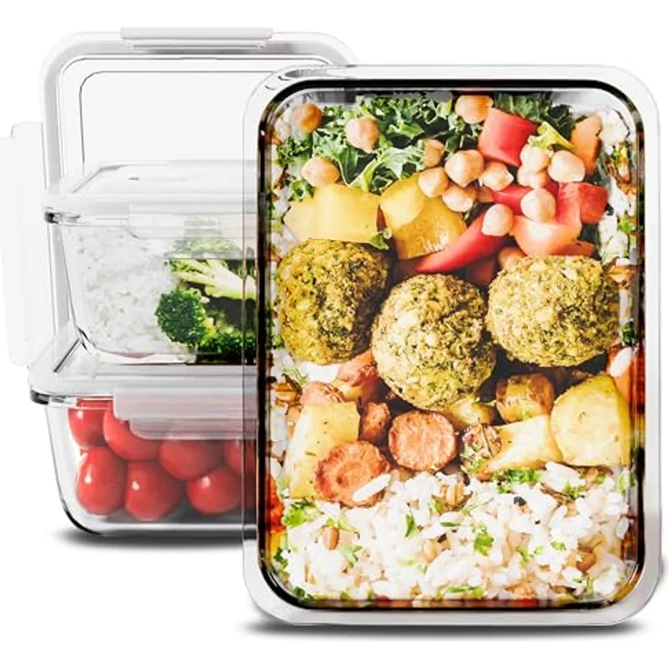classbach Frischhaltedosen C-FHD 4020 G, 3er Set aus Glas mit 4-fach Click & Safe-Verschluss und Dampfventil, ideal für Mikrowelle, Spülmaschine und Gefrierfach, 1040 ml – Bild 8