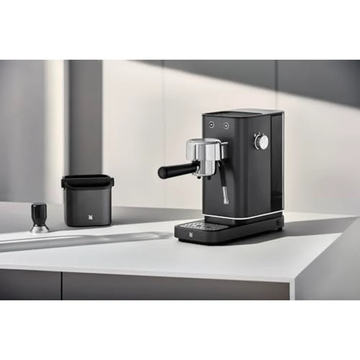WMF Lumero Espressomaschine, kompakt in Stone Grey, 15 bar, 1350 Watt, integrierte Milchschaumdüse, dezente LED-Beleuchtung – Bild 6
