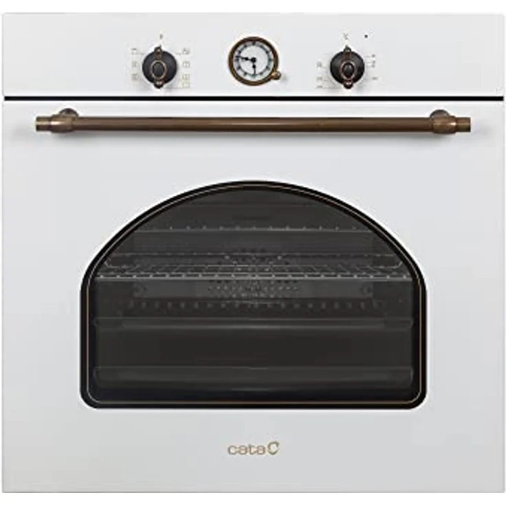 CATA MRA7108WH Einbaubackofen Elektro, Rustikales Weiß, 7 Funktionen, Mechanisches Garprogramm, Umluftofen, 60 L Fassungsvermögen, 5 Höhenstufen – Bild 1