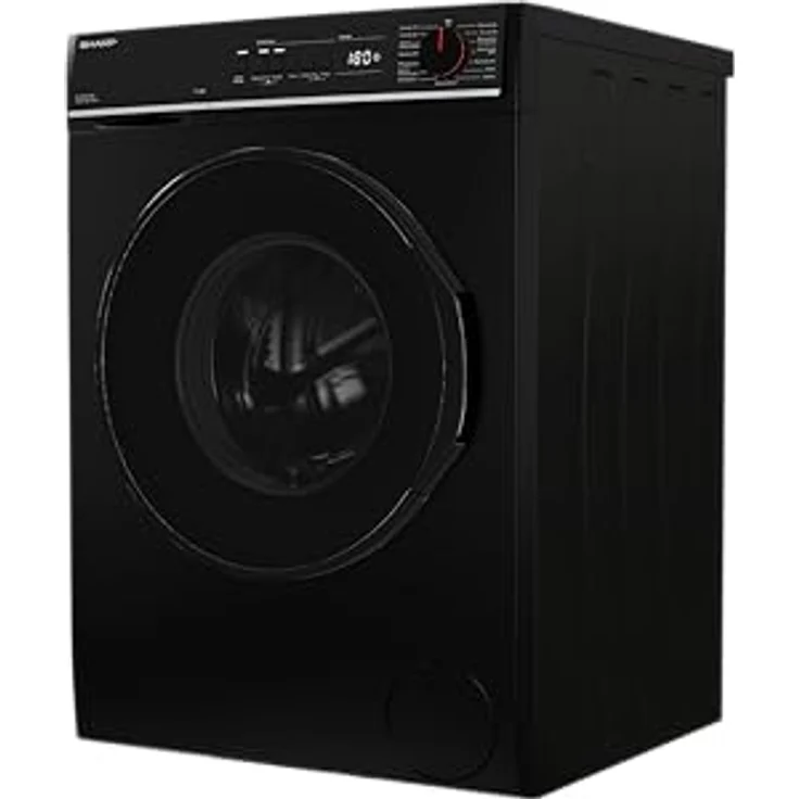 SHARP ES-PRO014BA-DE Waschmaschine Frontlader, 10kg, Smarte Bedienung per Veezy App, Dampffunktion, Inverter, 15 Programme, AquaStop, Schwarz – Bild 4