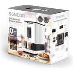 Sencor SES 7210WH Espressomaschine, Kaffeevollautomat, Schwarz, Weiss
