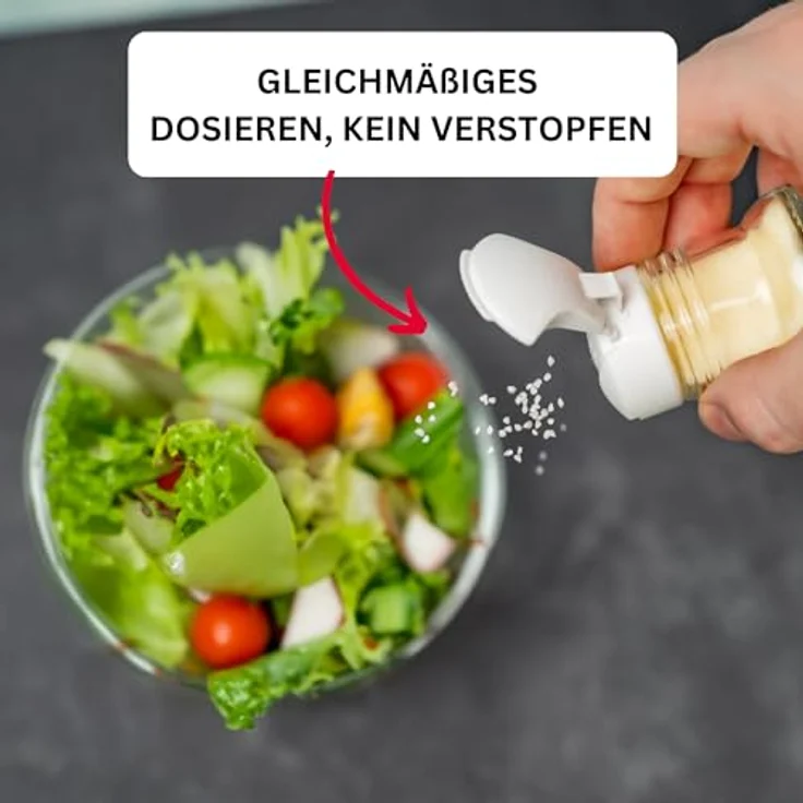 Westmark Salz- und Pfefferstreuer-Set mit Klappdeckel, 2-tlg., Fassungsvermögen je 40 ml, Glas-Kunststoff, Paris-Snap, Transparent-Weiß, 63052270 – Bild 7