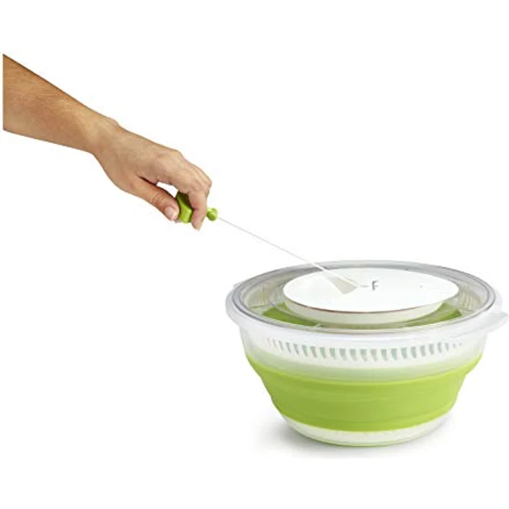 Moulinex K2530104 Essoreuse à Salade rétractable Ausziehbare Salatschleuder, 4 l, Kunststoff, grün – Bild 3