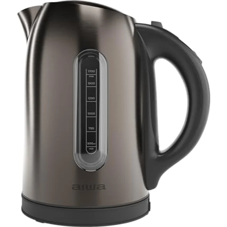Aiwa Kawako AKT-3000D Digitaler elektrischer Wasserkocher, 1,7 l, 2200 W, Temperaturregelung 60 °C - 90 °C, Warmhaltefunktion, Edelstahl Anti-Fingerprint – Bild 1