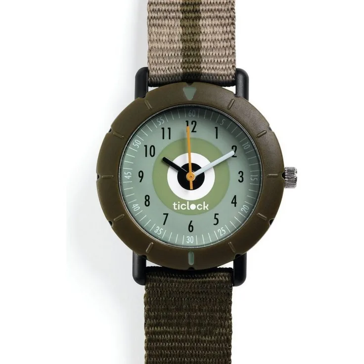 DJECO Quarzuhr Armbanduhr drehbare Lünette Kinderuhr inkl. Batterie, sportliches Design, elegante Farbtöne - Preisvergleich