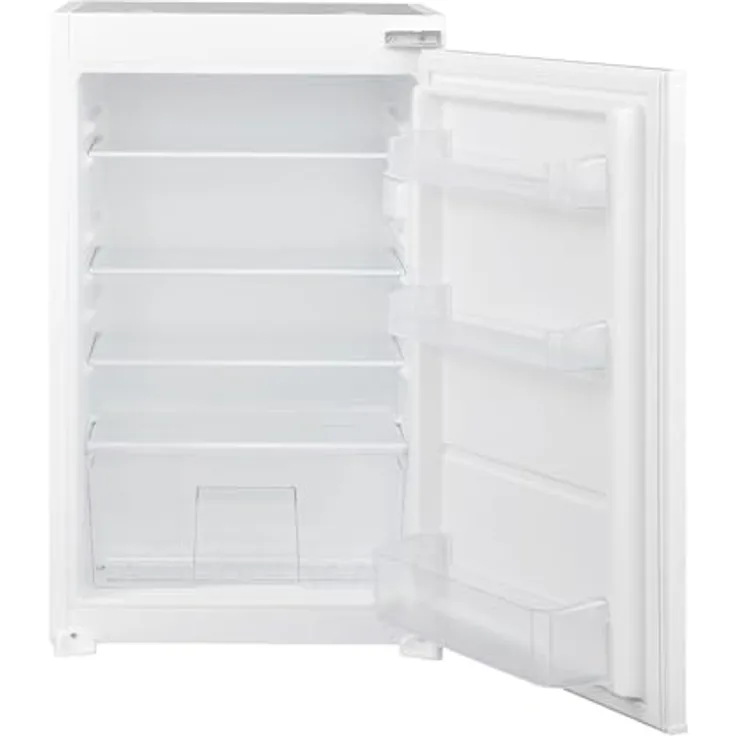 Respekta Einbaukühlschrank 126 Liter Schlepptür, kompakt in Weiß, 88 cm Nischenmaß mit automatischem Abtauverfahren und LED-Beleuchtung