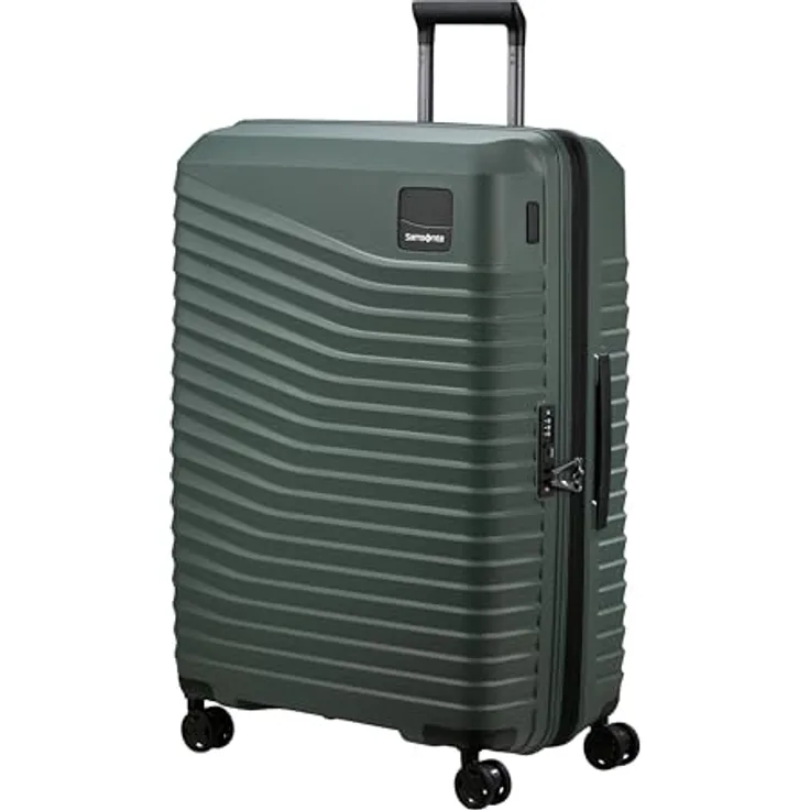 Samsonite Intuo Spinner L, Erweiterbarer Koffer, 75 cm, 105/115 L, Olive Green
