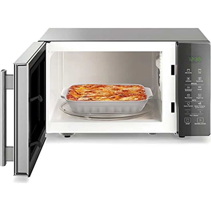 Bauknecht MW 254 SM Kombi-Mikrowelle mit Grill, 900 Watt, 25 Liter Garraum, Standgerät, Dampfgarfunktion, Joghurt-Funktion, Schmelzfunktion, Warmhalte-Funktion, schwarz – Bild 4