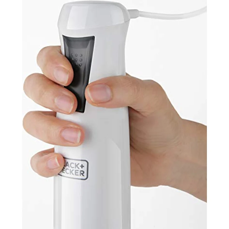 Black+Decker ES9160060B BXHB500E Stabmixer, 500, Edelstahl, Weiß – Bild 3