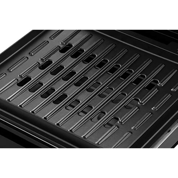 George Foreman Kontaktgrill Smokeless 87% weniger Rauch, abnehmbare & spülmaschinengeeignete Grillplatten, 200°C Grilltemperatur, Edelstahlgehäuse Tischgrill, Panini Maker, Sandwich Maker 28000-56 – Bild 5