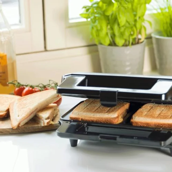 Bestron Antihaftbeschichteter 3-in-1 Sandwich-Kontaktgrill, 900 W, Schwarz – Bild 3