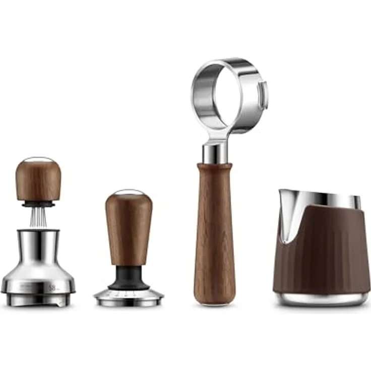 Sage Portafilter 58, 2-in-1-Verteilungswerkzeug für Kaffeemaschinen, Braun, aus rostfreiem Stahl und Walnussholz – Bild 7