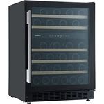 Respekta Unterbau-Weinkühlschrank für 46 Standardflaschen / 129 L Nutzinhalt / 2 Temperaturzonen, je 5°-22°C / Touch Control / LED Leuchte / Wechselbarer Türanschlag / Max. 43 dB / WKSU 46-19