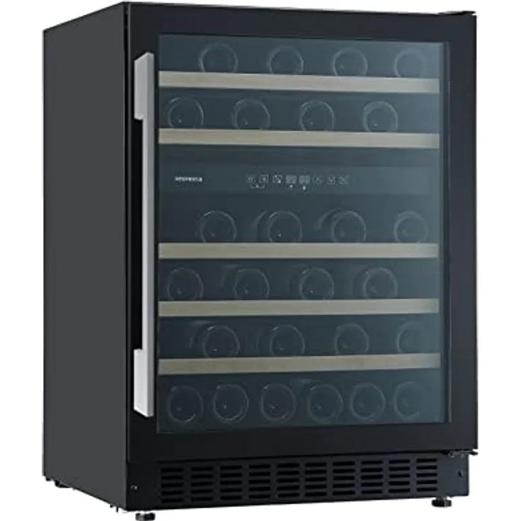 Respekta Unterbau-Weinkühlschrank für 46 Standardflaschen / 129 L Nutzinhalt / 2 Temperaturzonen, je 5°-22°C / Touch Control / LED Leuchte / Wechselbarer Türanschlag / Max. 43 dB / WKSU 46-19 – Bild 1