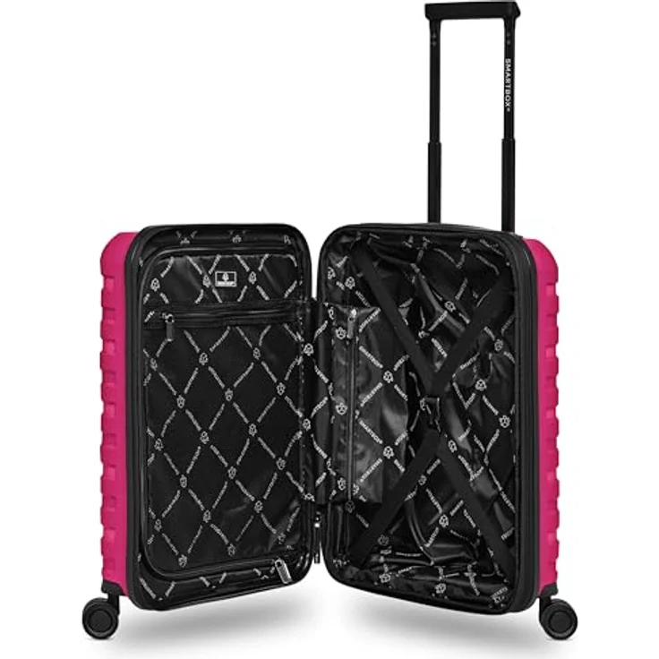 SMARTBOX Hartschalen Kabinen-Koffer | Kleiner Trolley 37 x 23 x 55 cm | von 42 auf 48 Liter erweiterbar | Polypropylen | 4 Doppelrollen & TSA-Schloss | leichte 2,9 kg (Edition 01) – Bild 5
