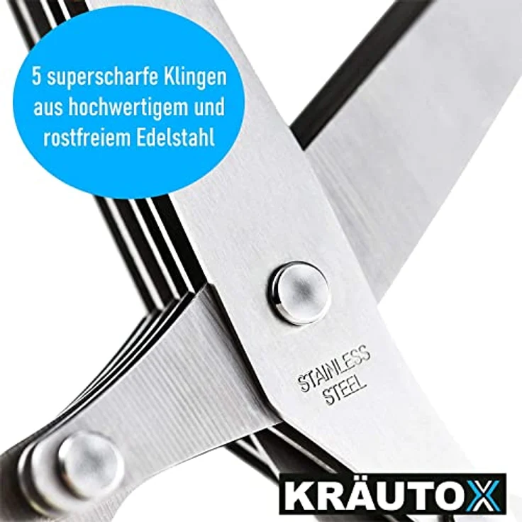 KRÄUTOX Kräuter Schere Schnittlauchschere Petersilienschneider – Bild 3