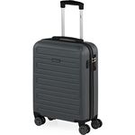 SKPAT - Koffer Klein Handgepäck - Handgepäck Koffer 4 Rollen - Koffer Handgepäck 55x40x20 Leicht und Robust - Reisekoffer Klein aus Hochwertigen Materialien 175050, Antrazit