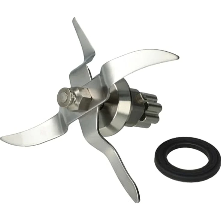 vhbw Mixmesser für Silvercrest SKMK1200C3-28, Edelstahl, 4 Klingen, spülmaschinenfest, 82 mm hoch, silber – Bild 1