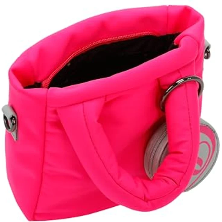 Buffalo Boxy25 Mini Bag, Handtasche aus 100% Nylon in Neon Pink, 17.5 cm x 8 cm x 18 cm – Bild 6