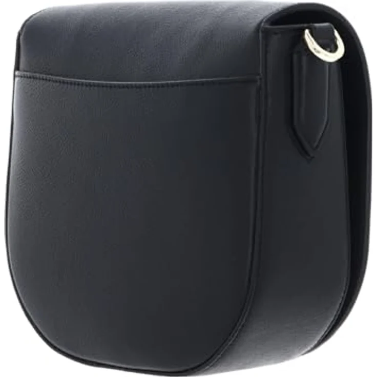 Hugo Boss Alyce Flap BM, elegante Saddle Bag aus genarbtem Rindsleder, schwarz, 21 x 8 x 19 cm – Bild 4