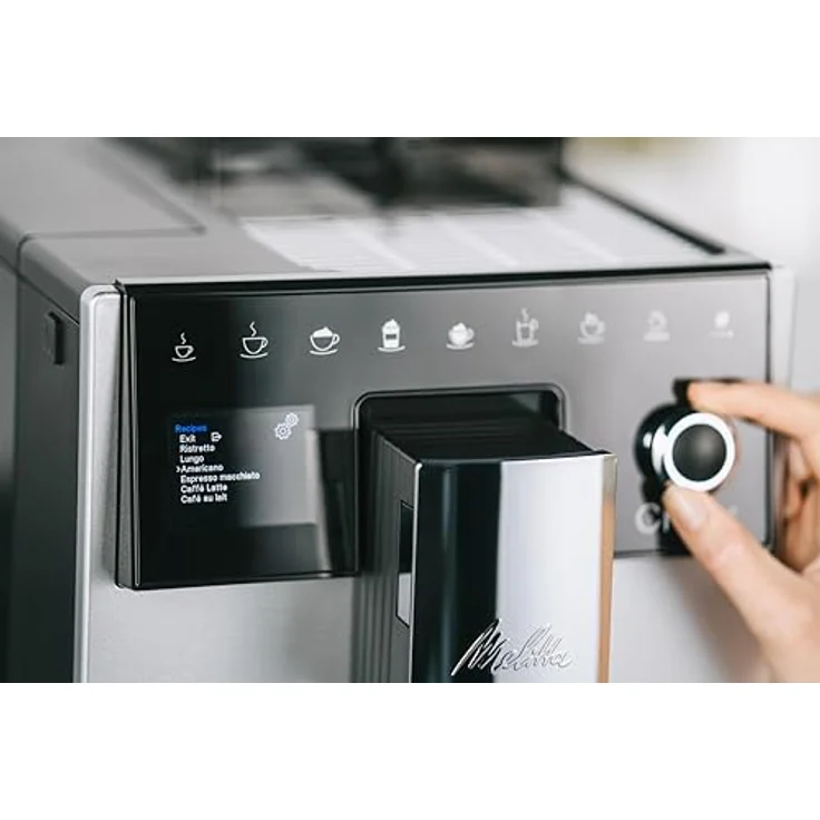 Melitta CI Touch - Kaffeevollautomat - mit Milchsystem - Zweikammer Bohnenbehälter - One Touch Display - 4-stufig einstellbare Kaffeestärke - Silber (F630-111) – Bild 5