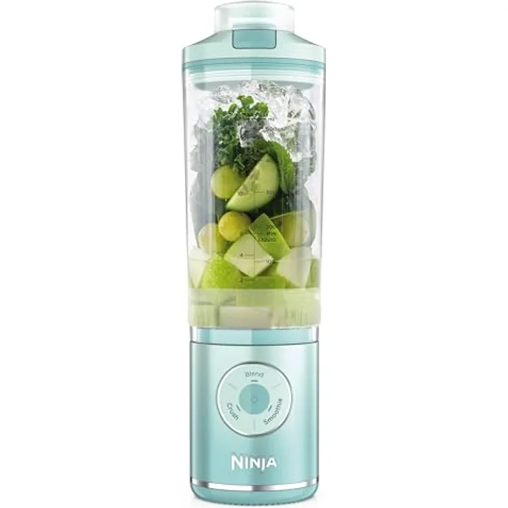 Ninja Blast Max BC251EUMT, Kabelloser Standmixer mit 570 ml Glasgefäß und Auto-iQ Technologie, poliert