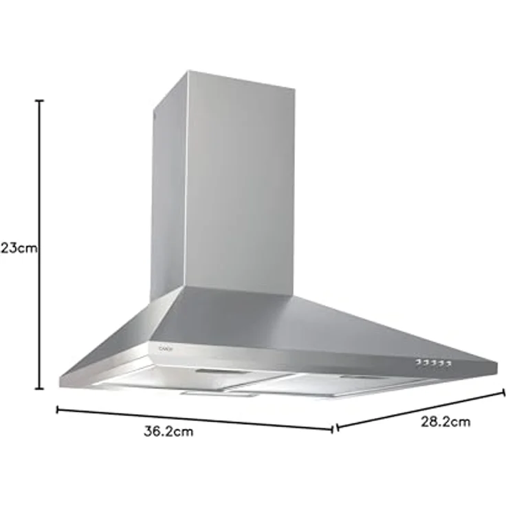 Candy CCE116/1X Wandhaube, Wandmontage, Energieeffizienzklasse C, Leistungsstufen 3, Breite 60 cm, edelstahl – Bild 7