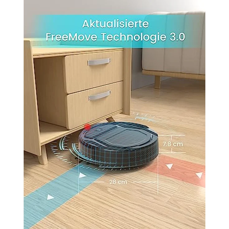 Lefant Saugroboter, Superschlank WLAN Roboterstaubsauger, Kompatibel mit Alexa Sprachsteuerung, Staubsauger Roboter Selbstaufladung Leise für Haushaltsreinigung/Tierhaare/Haare/Staub/Teppich M210P – Bild 4