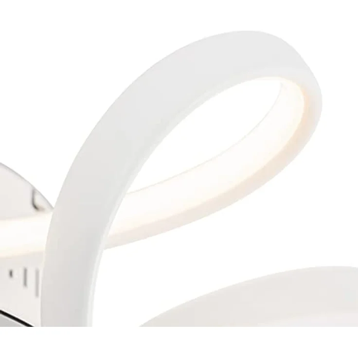 QAZQA Deckenventilator Mandy, weiß, 55 cm, inkl. dimmbarer LED-Beleuchtung und Fernbedienung – Bild 6