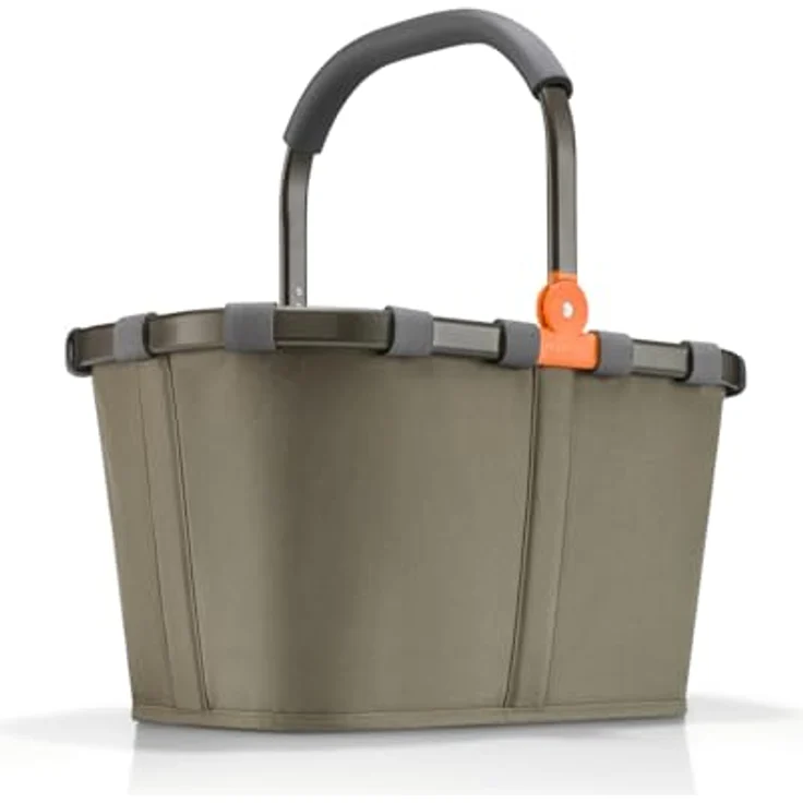 reisenthel carrybag Green Olive, stabiler Einkaufskorb mit 22 l Stauraum, wasserabweisendem Design und praktischer Innentasche – Bild 1