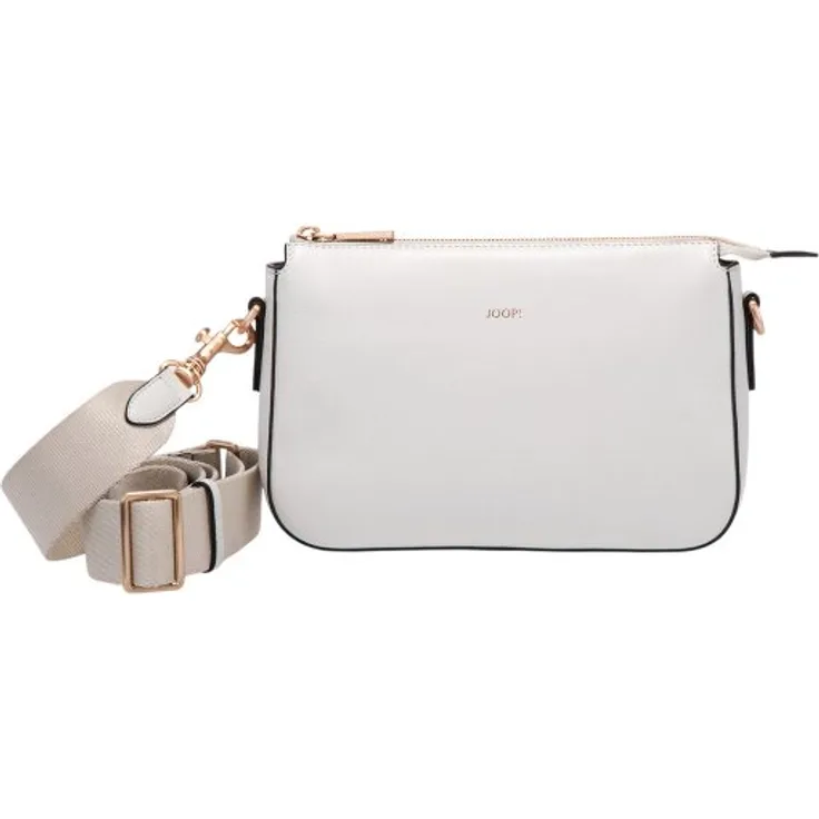 Joop! Sofisticato 1.0 Jasmina Umhängetasche, 24 cm, 100% Leder, weiß