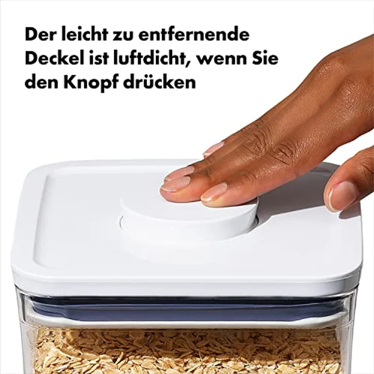 OXO Good Grips 3-teiliges rechteckiges POP-Behälter-Set mit Löffel, Set 1.6L + 2.6L + Schaufel – Bild 3