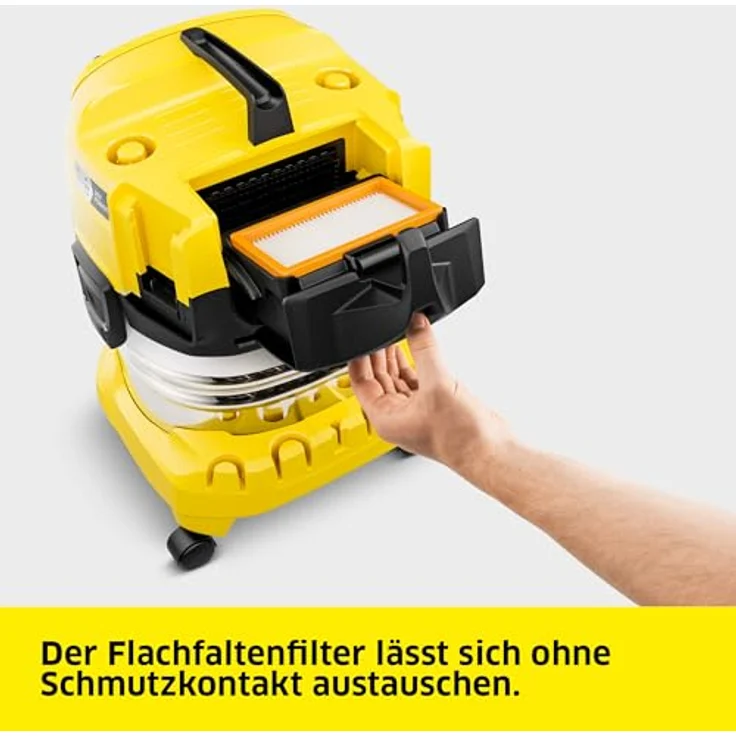 KÄRCHER Nass-Trocken-Sauger WD 4-18 S Dual Battery Set V-20/22, 36-V-Motor, 20 l Edelstahlbehälter, inkl. Akku und Ladegerät, kraftvoller 36-Volt-Motor und optimale Saugleistung – Bild 7