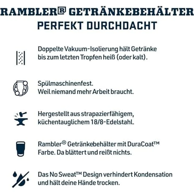 YETI Rambler C Flasche, 18 oz (532 ml) mit auslaufsicherem Trinkhalmdeckel, Edelstahl, farblich abgestimmt in Seafoam – Bild 4