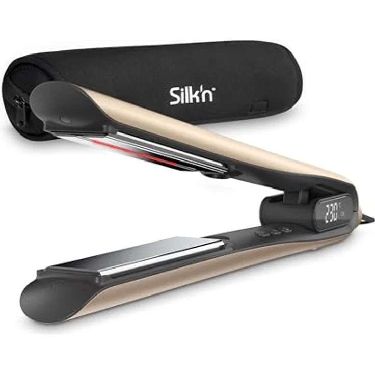 Silk'n Haarglätter I SilkyStraight I Haarglätter mit Infrarot- und Ionentechnologie I Für unterschiedliche Haartexturen und -zustände I Beige – Bild 1