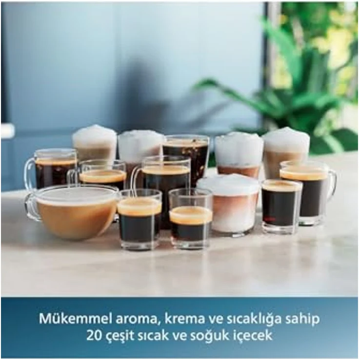 Philips Kaffeevollautomat EP5543/80 5500 Series, 20 Kaffeespezialitäten (heiß oder eisgekühlt), Rosé-Weiß, LatteGo-Milchsystem, SilentBrew Technologie – Bild 8