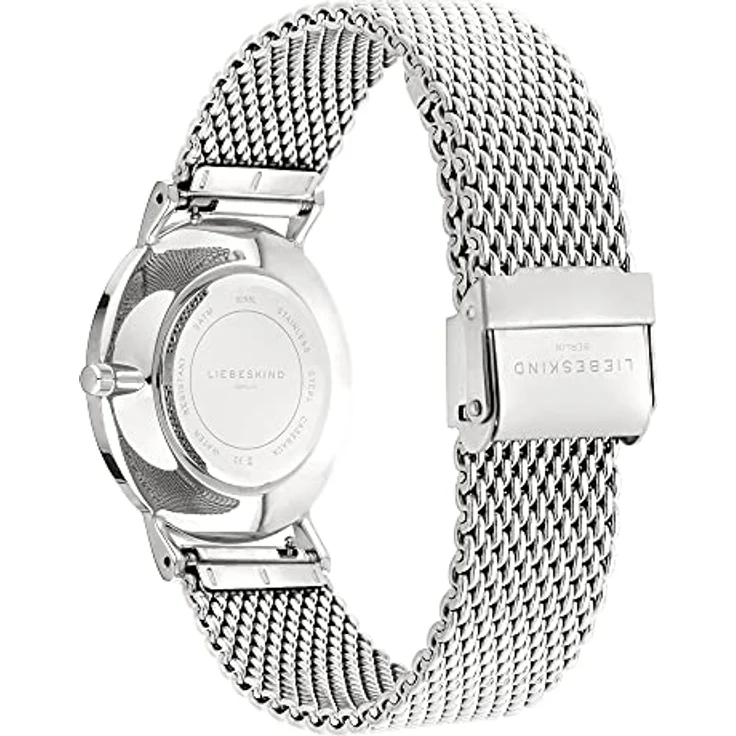 Liebeskind Armbanduhr LT-0298-MQ Silber, Damenuhr mit türkisem Zifferblatt und Meshband – Bild 5