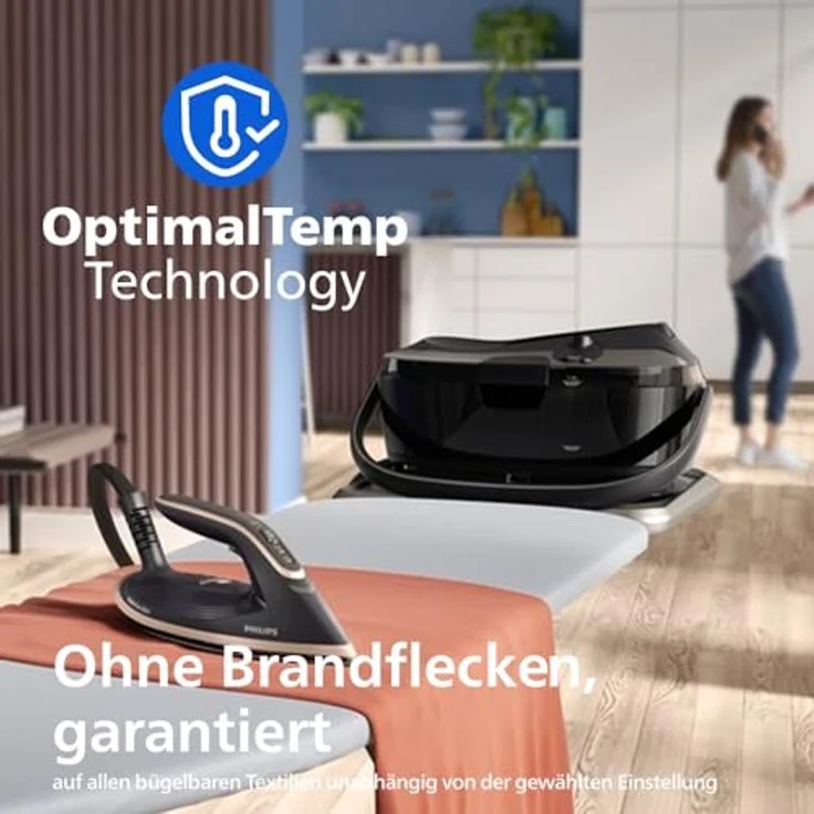 Philips PerfectCare 8000 Series Dampfbügelstation PSG8200/80 – 210g Dauerdampf, 750g Dampfstoss, OptimalTEMP, 1,4L Wassertank, Easy De-Calc, garantiert keine Brandflecken – Bild 3