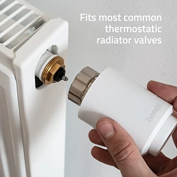 Hombli Smart Radiator Knob Starterpaket, 2 Thermostatventile mit Bluetooth/WiFi Hub, intelligente Heizkontrolle und Verbrauchsmesser – Bild 2