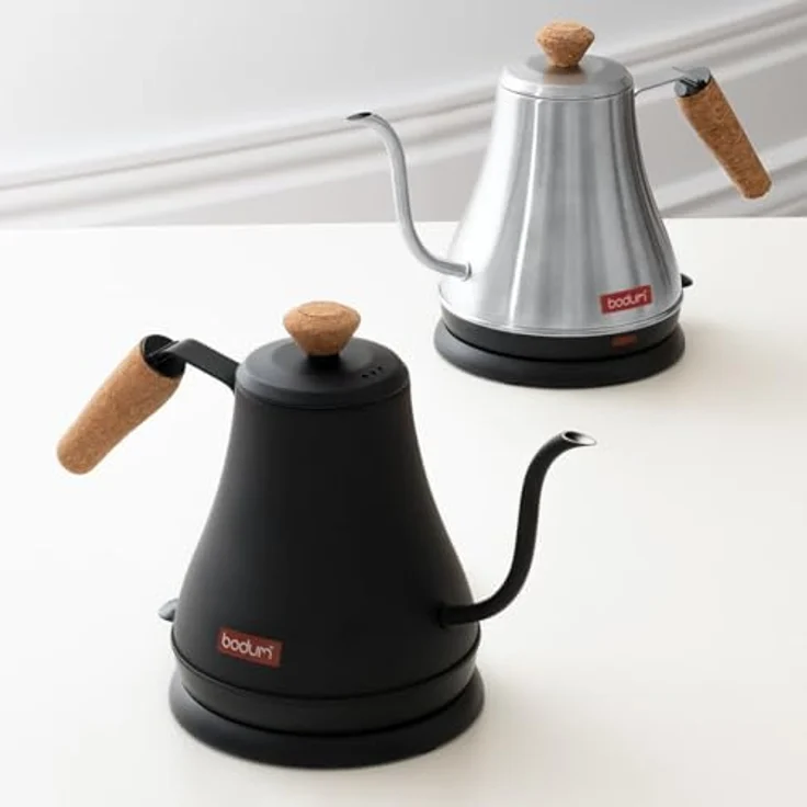 Bodum 11883-259EURO MELIOR Gooseneck Wasserkocher, 0.8 l, 1000 W, Edelstahl, Schwarz matt – Bild 7