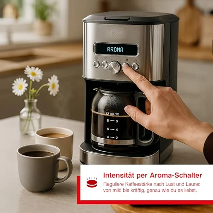 SOLIS OF SWITZERLAND Filterkaffeemaschine Aroma Brew Typ 1021, 1,8l Kaffeekanne, Timer, Warmhaltefunktion, Edelstahl – Bild 4
