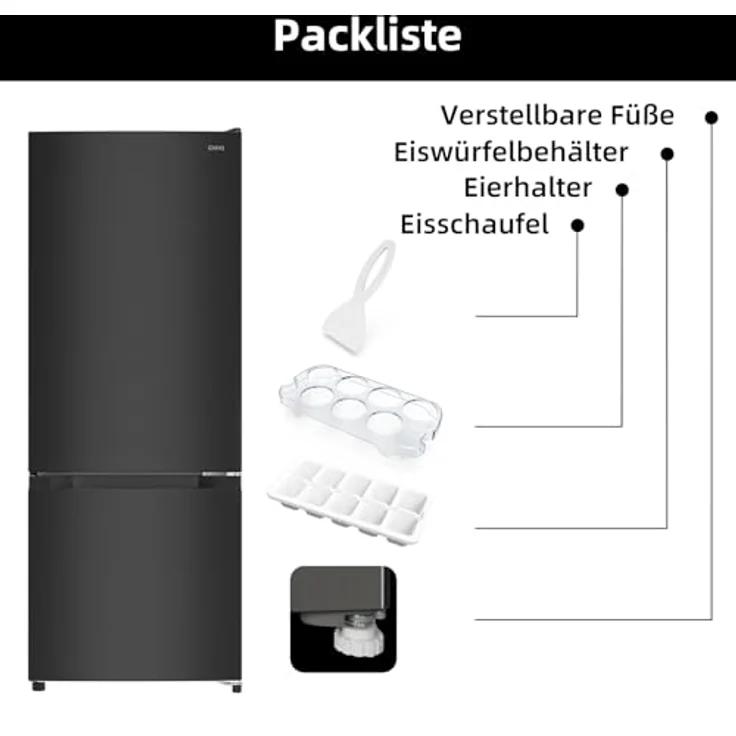 CHIQ Freistehender Kühlschrank mit Gefrierfach 205L, 4-Sterne Gefrierleistung, Low-Frost, 39 dB, 12 Jahre Garantie auf Kompressor, 144 x 54 x 55 cm (HxBxT) – Bild 5