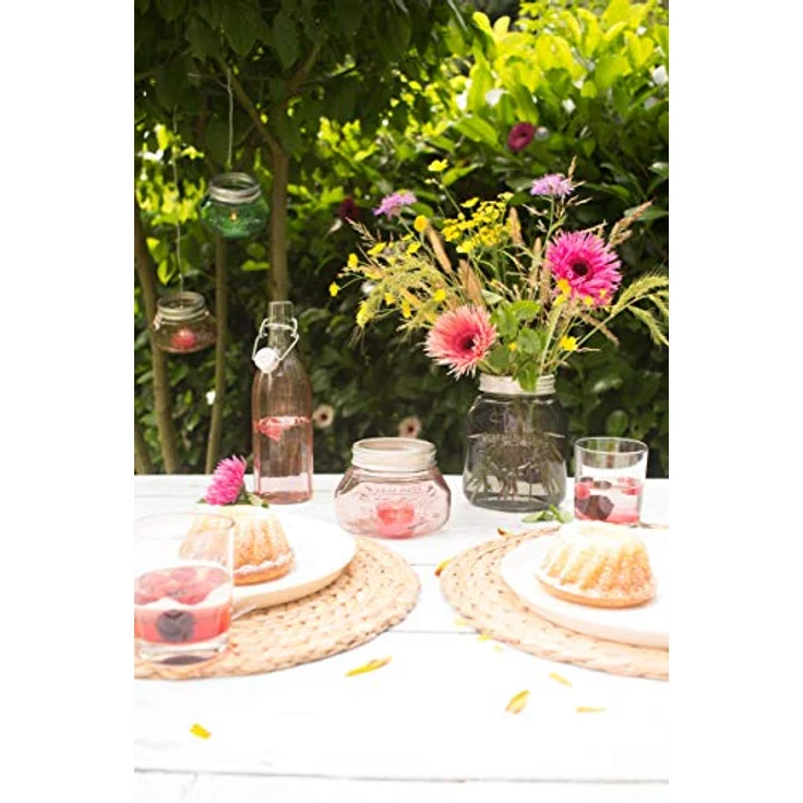 Leifheit Einmachglas 3er Set 1,0 L Tender Rose, Weckglas mit Deckel ideal für Eingemachtes und Selbstgemachtes, dekoratives Vorratsglas, spülmaschinengeeignet, Marmeladenglas, Einkochglas, rund, rosa – Bild 17