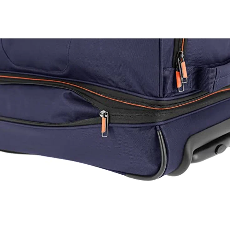 Travelite Koffer Basics Blau (51 l, S), sportliche Trolley-Reisetasche mit integrierter Dehnfalte und laufruhigen Inlinerrollen – Bild 6