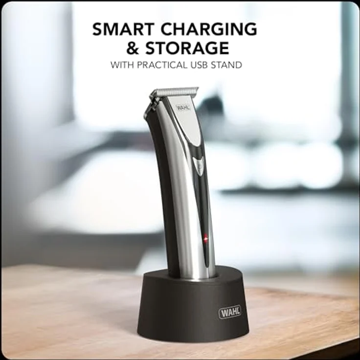 Wahl Elite Groom Multigroomer, 20-teiliges Akku-Körperpflegeset mit T-Klinge, Lithium-Ionen Technologie, Ladestation, USB-Ladung – Bild 5